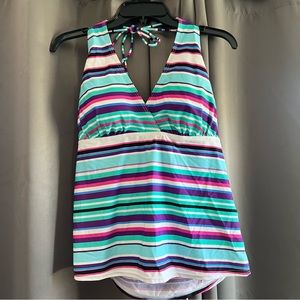 Tankini Halter Multi Colored Striped Swimsuits for All